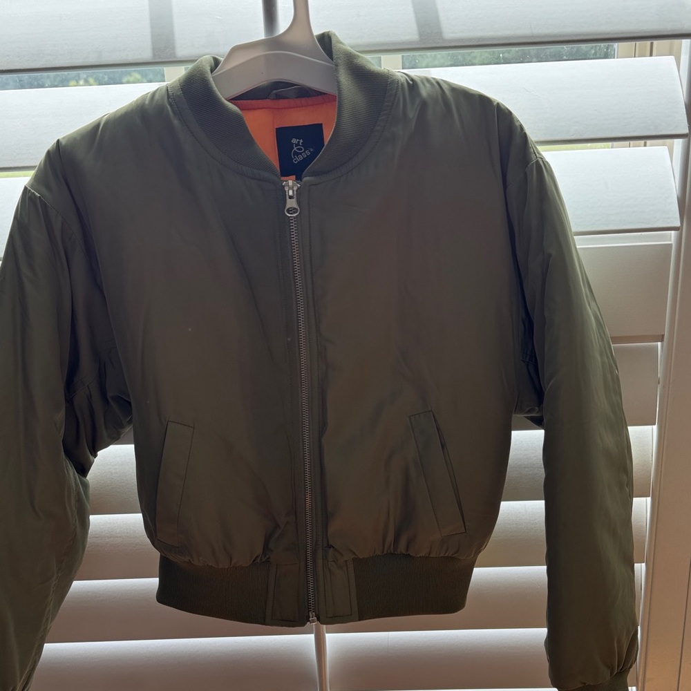 art class Olive Green Kids Bomber Jacket